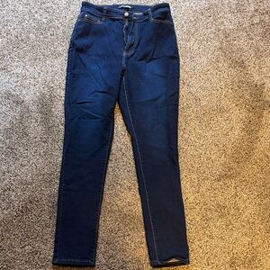 Fashion Nova High Rise Dark Blue Jeans